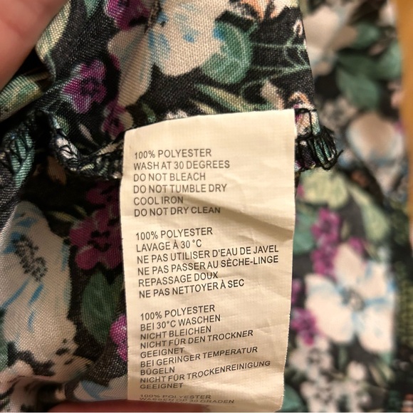 Nasty Gal Size 4 Bloom To Grow Floral Mini Dress Ruched Sleeves Wrap Skirt Green - Picture 15 of 16